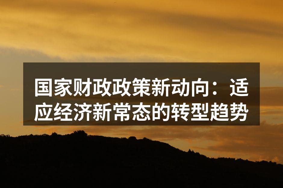 国家财政政策新动向：适应经济新常态的转型